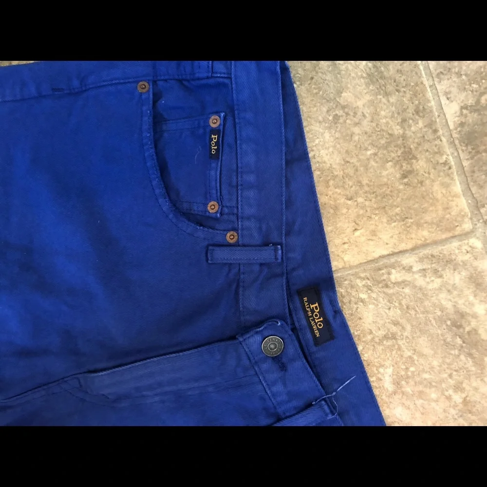 RALPH LAUREN POLO‎ BLUE CUT OFF SHORTS 30